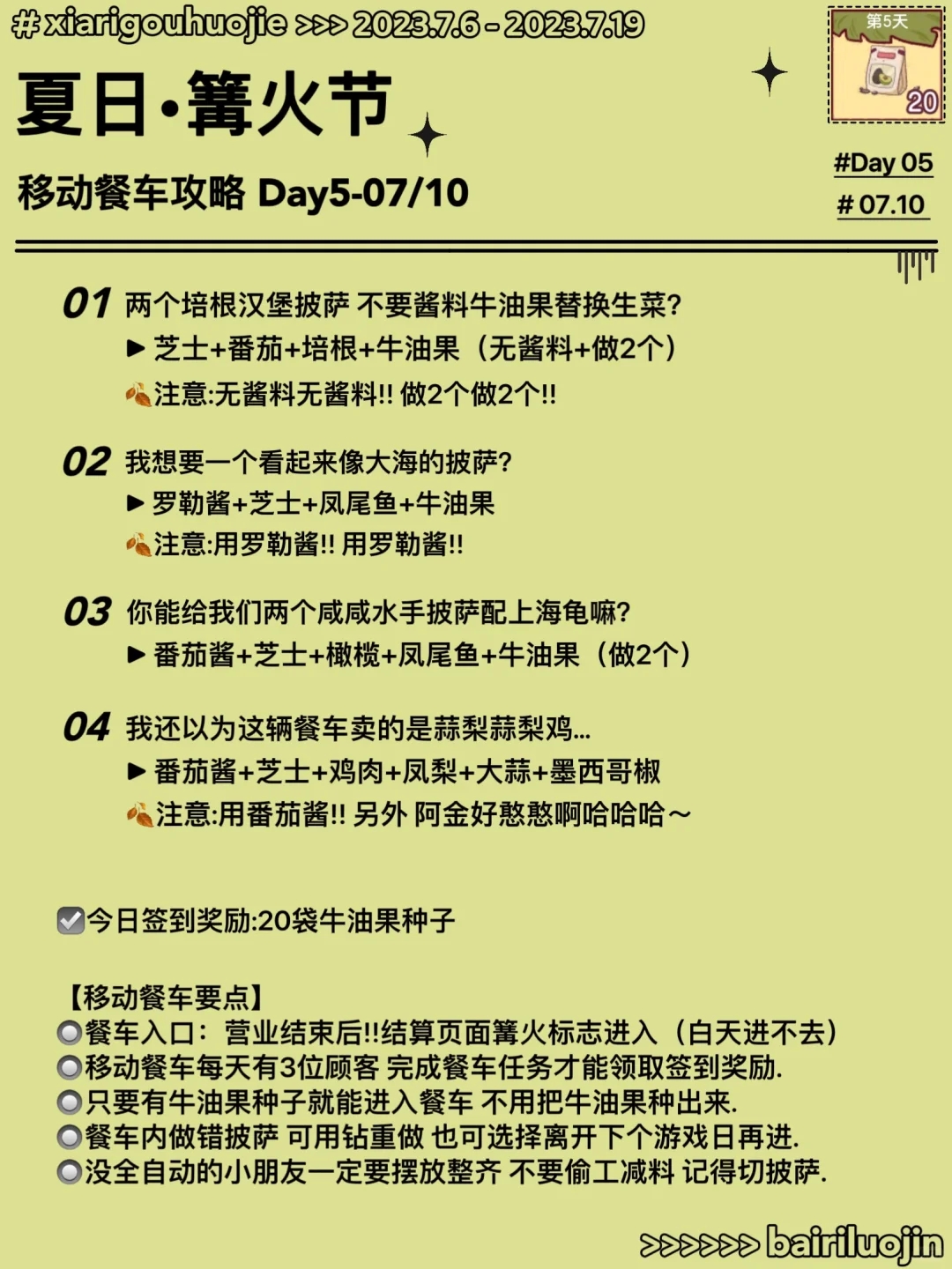 🍉移动餐车攻略Day5 新人物阿金好憨憨.