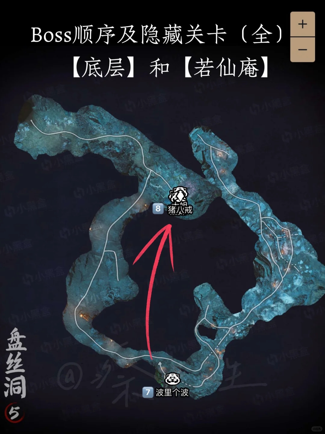 黑神话悟空：盘丝洞地图🗺️（boss顺序及打法）