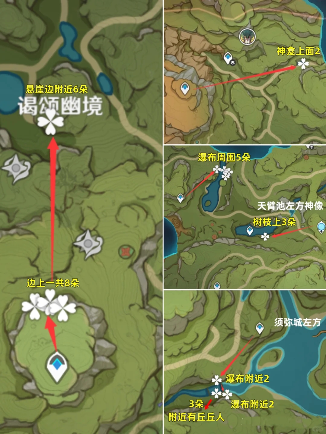 纳西妲 突破材料-劫波莲×68 采集路线