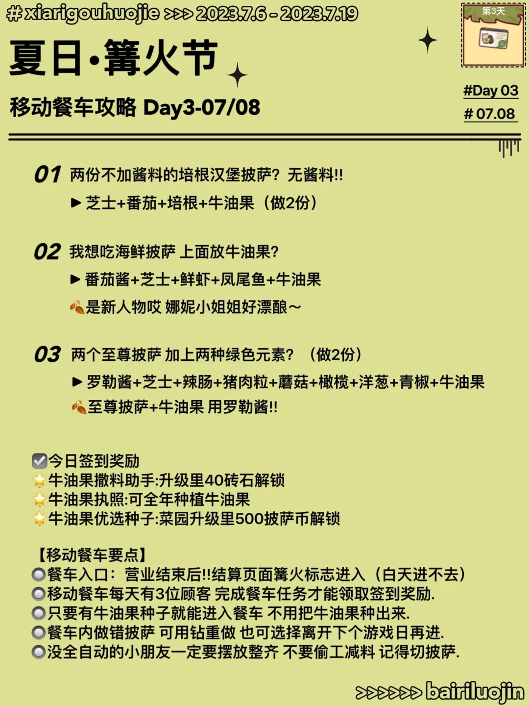 🍉移动餐车攻略Day5 新人物阿金好憨憨.