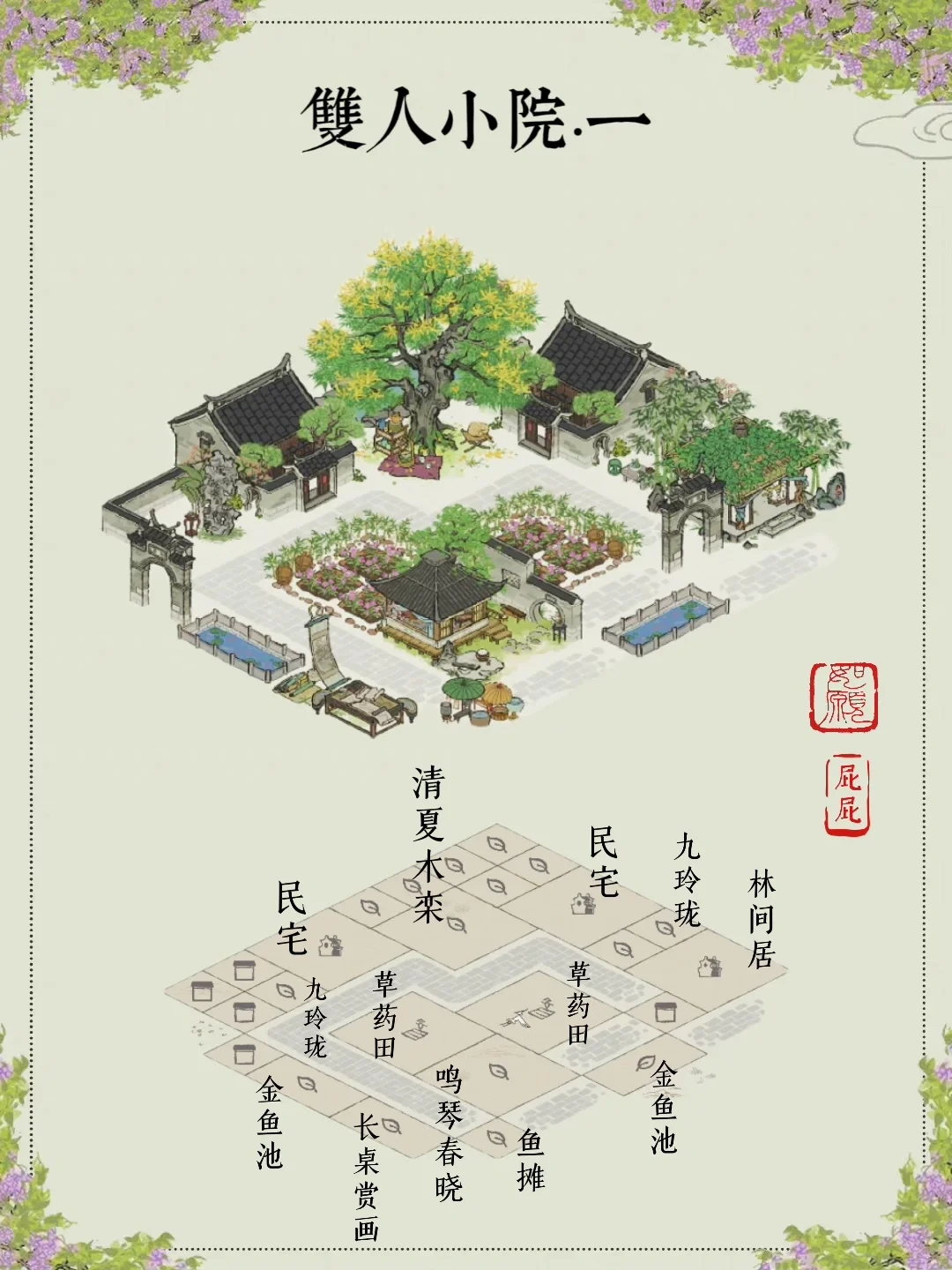 🌼双人小院·四则｜不氪金➕地基图❗️