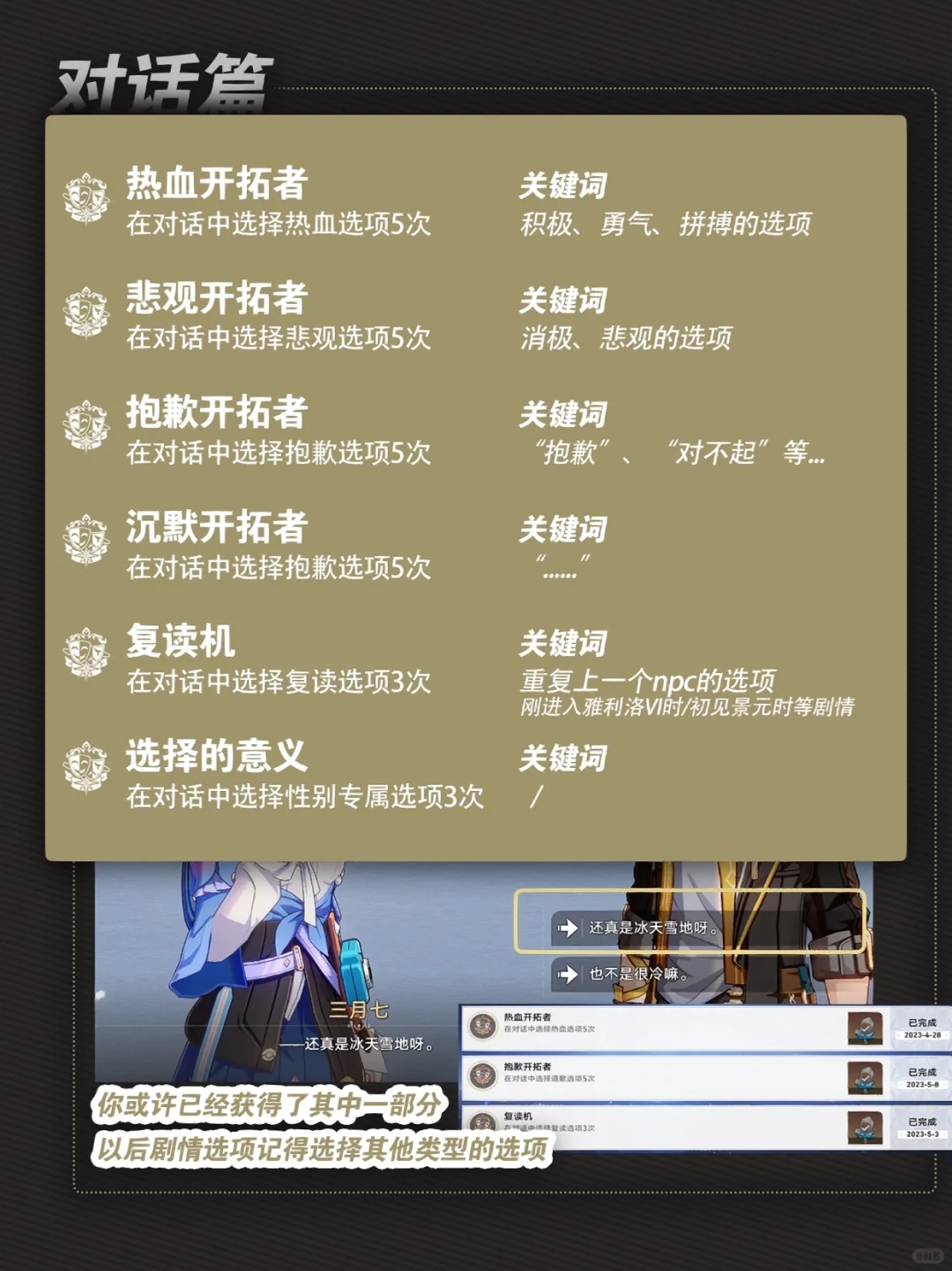 全成就计划｜瞬息欢愉全隐藏成就+120星琼！