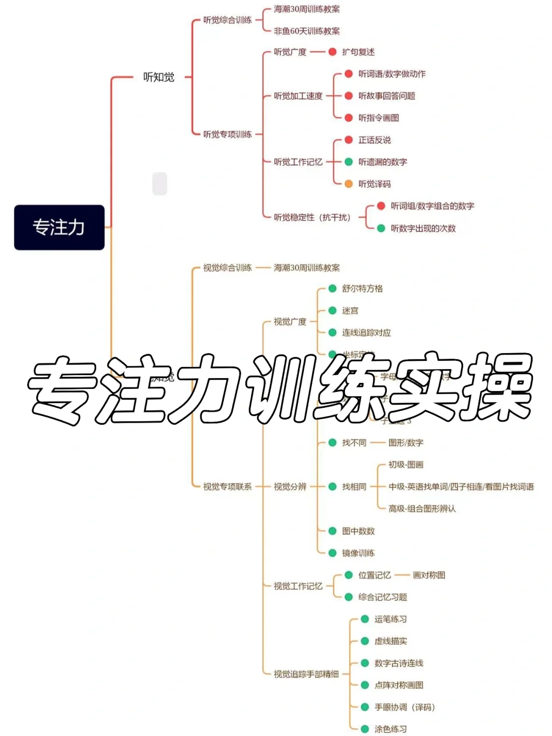 一张图告诉你专注力如何训练！