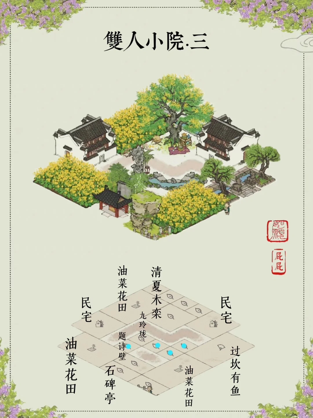 🌼双人小院·四则｜不氪金➕地基图❗️