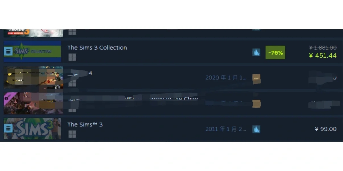 steam模拟人生3小折扣，全套到手550.44💰