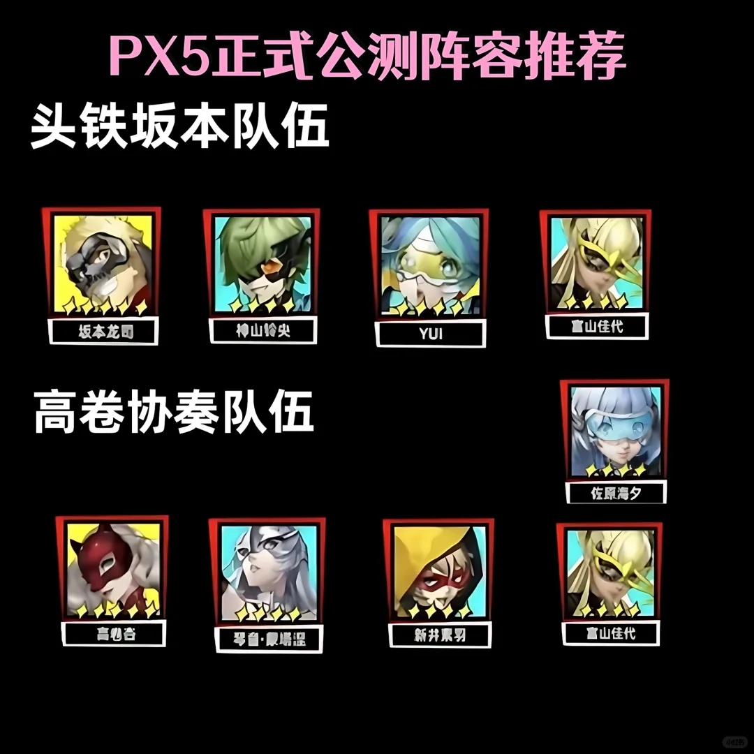 女神异闻录PX5🎏公测最强阵容组队推荐！