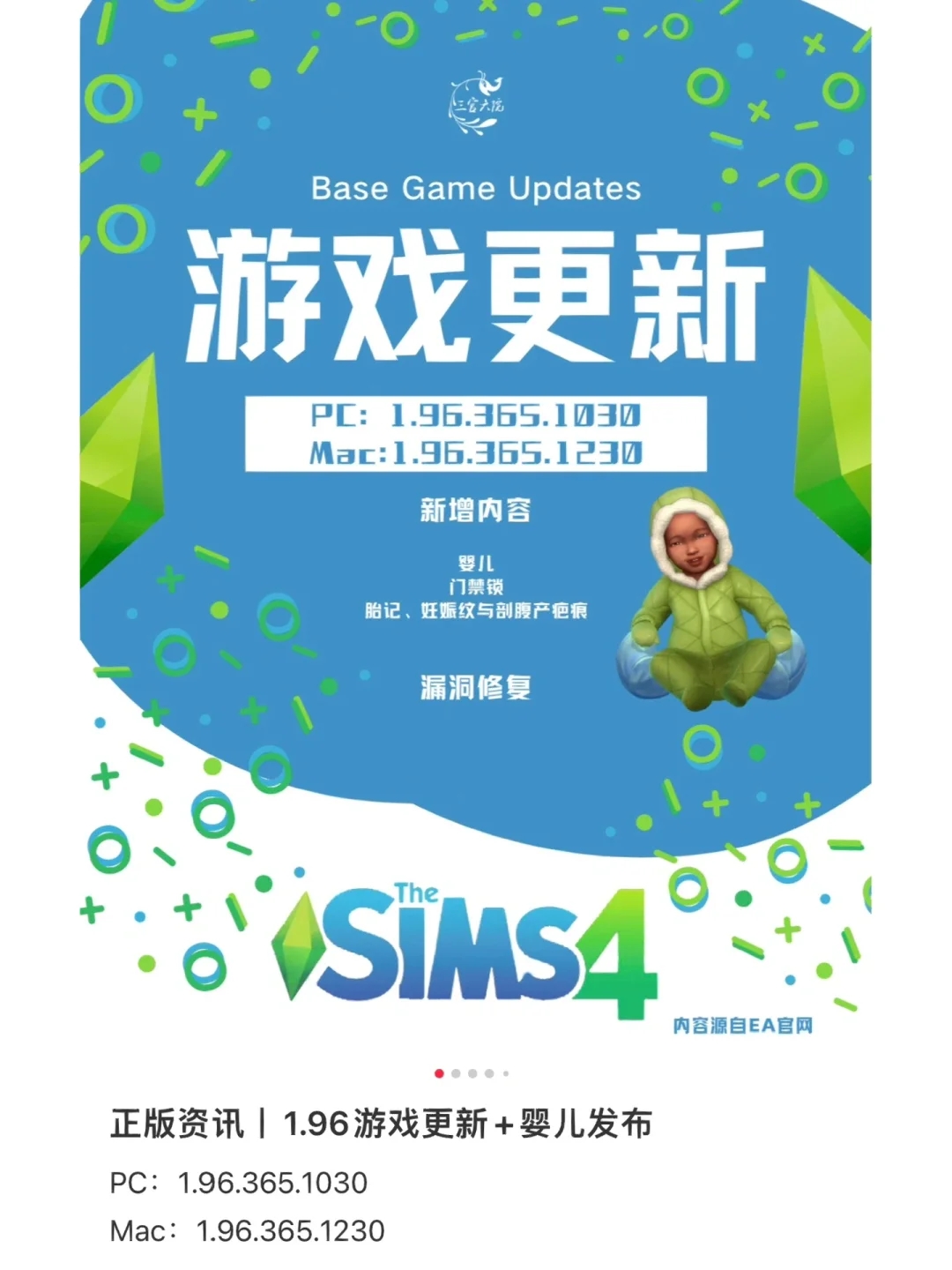 Sims4｜关于游戏更新1.96版本后的检测通知